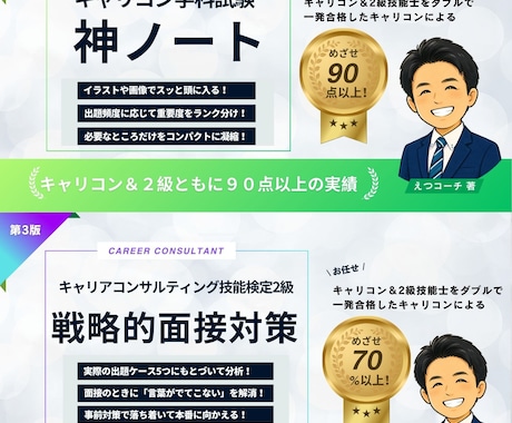 キャリコン2級技能士学科＆面接対策セット納品します イメージ1