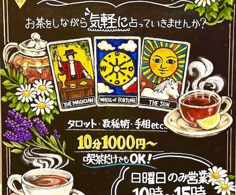 チョークアートで食材や季節に応じたイラスト描きます イメージ1