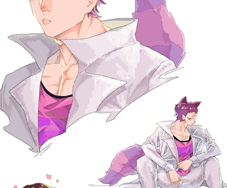 暗い雰囲気も彩度高めも！イラスト作成承ります 幼い人物から筋肉ムキムキまで幅広く！老若男女人外問わずOK イメージ1