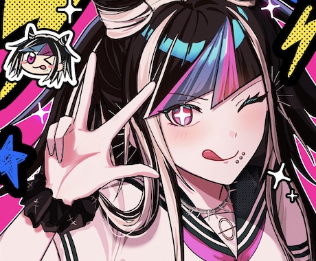 パキッとした塗りのかわいいイラスト制作致します アニメ塗りの映えるイラストをお届け！ イメージ2