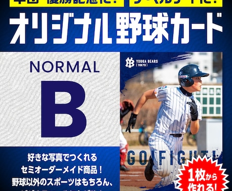 世界にひとつだけのオリジナル野球カードを作ります イメージ1