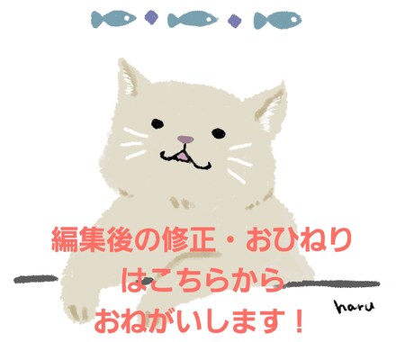 納品後の修正・おひねりサービスになります 納品後のお客様都合での修正依頼やおひねりのページです。 イメージ1