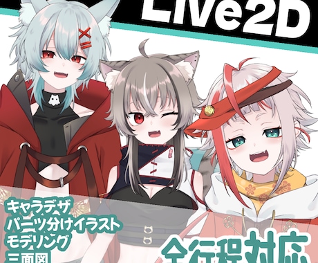 Vtuber向けLive2Dモデル制作致します シンプルなプランでわかりやすくご提供いたします。 イメージ1