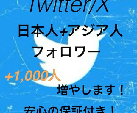 Xの日本人+アジア人フォロワーを増やします ※日本、韓国、中国、台湾のフォロワーです！ イメージ1
