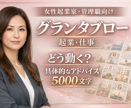 起業・仕事運を四柱推命＋霊視とグランタブロー視ます 仕事運♡36枚グランタブロー｜現状と今後の流れ5000文字 イメージ1