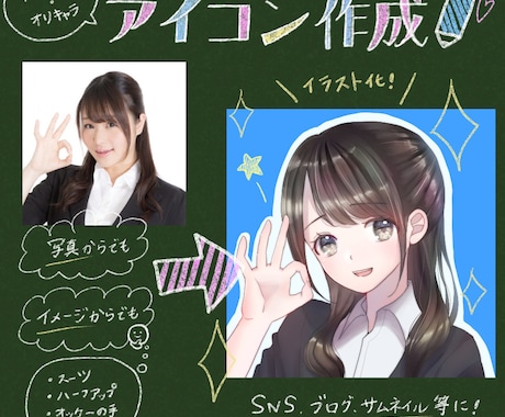 あなただけのアイコン描きます SNSプロフィールに個性と彩りを☆ イメージ1