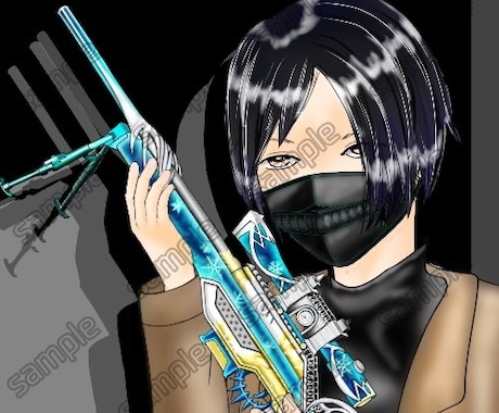 ゲーム用アイコン！小物/名入れ/手/サービスします 銃のリアル感は神レベル！背景透明データプレゼント イメージ2