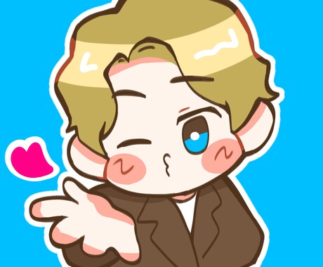 SNSアイコン(ちびキャラ)を安く作成します かわいくデフォルメされた似顔絵が欲しい方へ イメージ2