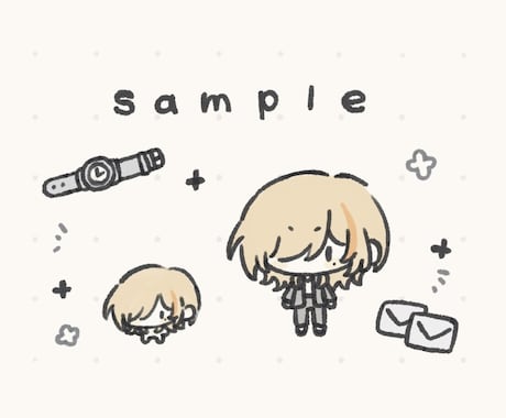 ゆるいミニキャラのイラストを作成します お手頃価格でかわいい1枚絵を仕上げます！ イメージ2