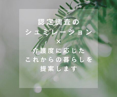 介護度認定のシュミレーションいたします 介護度に応じた、これからの暮らしについてアドバイスします イメージ1