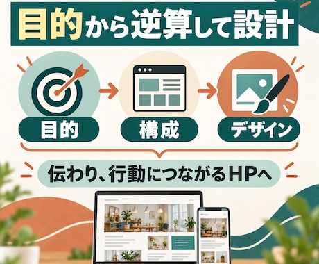 目的から逆算し、成果につながるサイトを制作します イメージ1