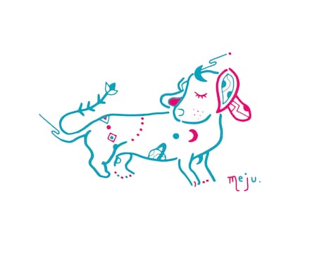 センス良く、かわいい２色のイラストデザインします 宇宙でサイケでボタニカルでトリッピーな独特な世界観で描きます イメージ1