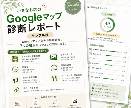 Googleマップ診断レポート作成します 小さなお店の見え方をやさしく整理 イメージ1