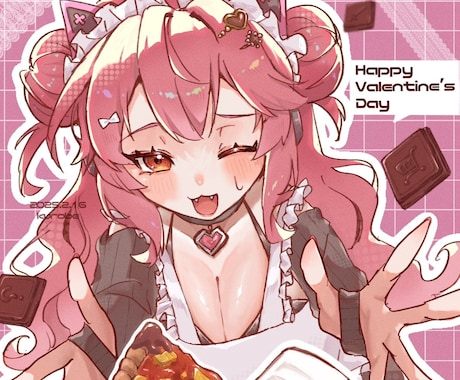 かわいい女の子のイラストを制作します アイコンから1枚絵まで！優しい雰囲気の絵が得意です！ イメージ1