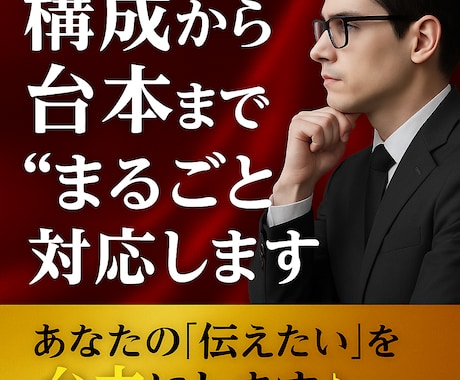 構成から台本までまるごと対応します 只今、割引価格で提供中です⭐️ イメージ1