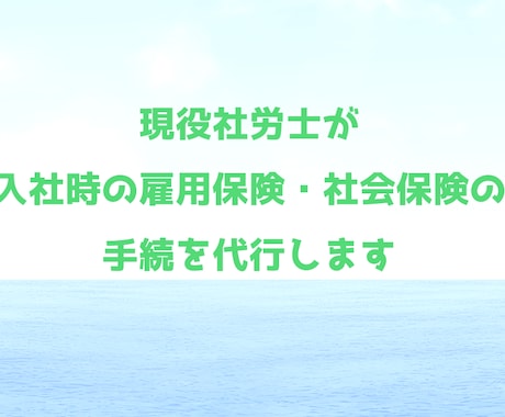 従業員入社時の雇用保険・社会保険の手続きを行います 現役社労士が、雇用保険・社会保険の資格取得手続きを行います。 イメージ1