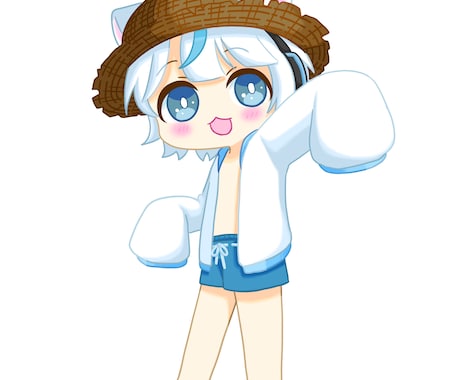 最短3日！懐かしい雰囲気のミニキャラ制作します VTuber、Vライバーさんのミニキャラ制作します イメージ1