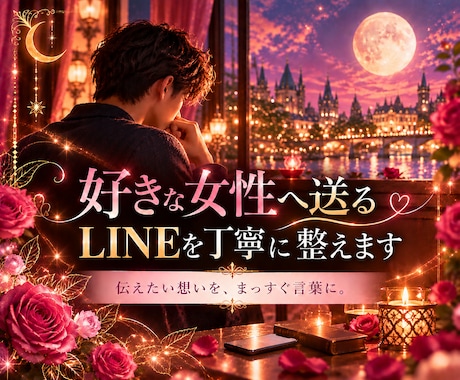 好きな女性へ送るLINEを丁寧に整えます イメージ1