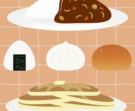 ちょびっとリアルな食べ物描きます リアルすぎずポップすぎないご飯のイラストどうですか？ イメージ2