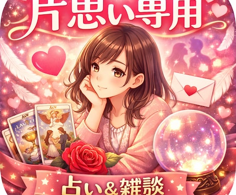 片思いの人専用、雑談&占いをして心をおほぐします 短時間でもOK！愛されたい！話しを聞いて欲しいあなた！ イメージ1