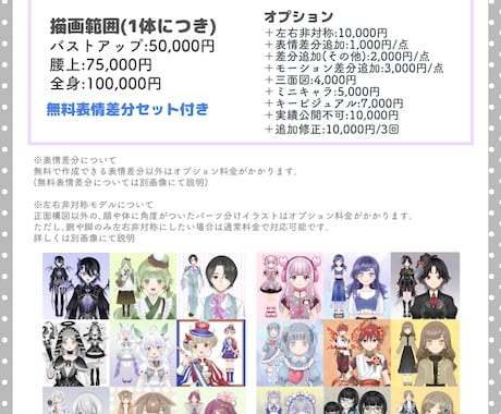 Vtuberモデル一括制作します イラストからモデリングまでまとめて制作します イメージ2