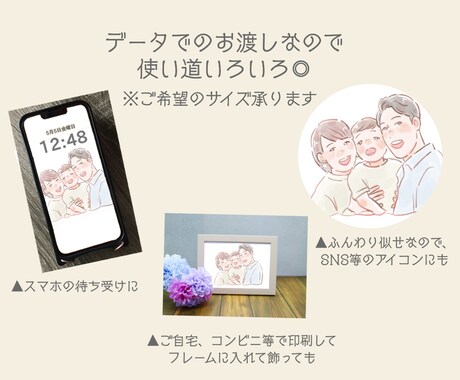 ふわっと似せでかわいい＆親しみやすい似顔絵描きます 幸せな気持ちになるイラスト/アイコンで日常に笑顔をプラス イメージ2
