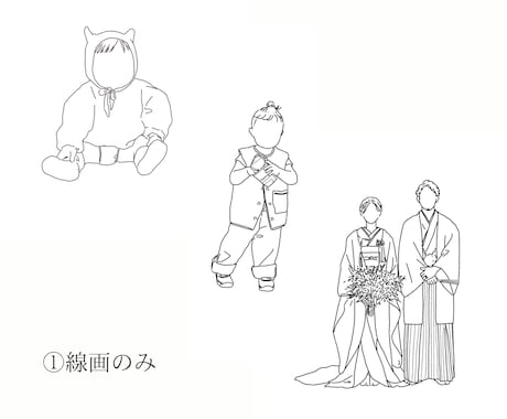 お写真を元にシンプルで温かみのあるイラスト描きます 線が少し太めで可愛らしい印象に。 イメージ2