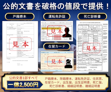即購入可一律2500円公的文書と日英翻訳します 日英翻訳も受付中・事務作業もおまかせネイティブ希少人材の翻訳 イメージ2