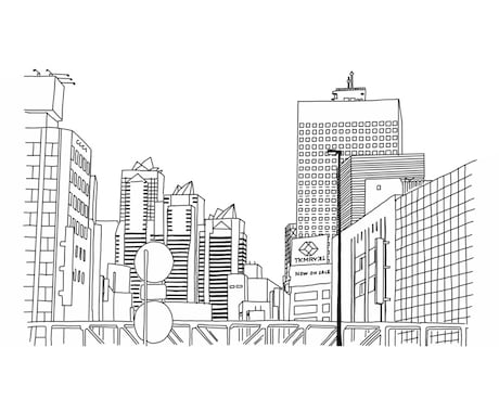 街のイラストを描きます 建築や街のコンセプトを伝える手書きイラストです。 イメージ1