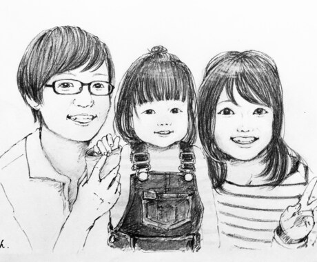 シンプルスケッチ!似顔絵描きます 凹凸やシワは控えめに、シンプルにスケッチします(ご相談可) イメージ2