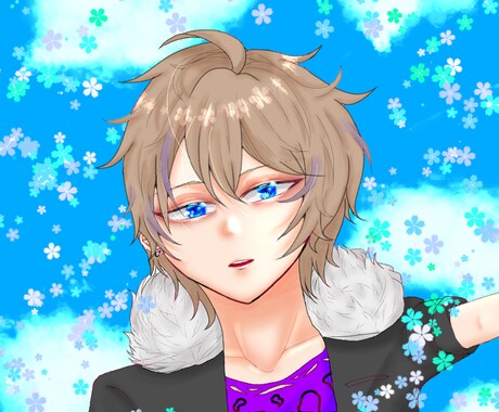 コテキャラ、イラスト(簡易)描きます 全体的にキラキラさせたい人にオススメ！可愛いキャラ描きます イメージ2