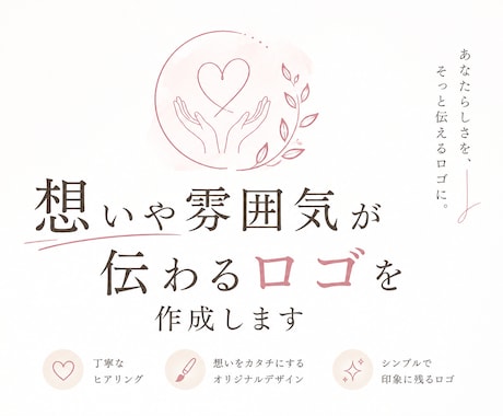 open価格！想いや雰囲気が伝わるロゴを作成します お店・サロン・教室・個人ブランドの印象づくりをお手伝いします イメージ1