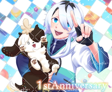一緒に作成！ご希望の用途のイラスト描きます オリジナルキャラクターやVtuverさんのアイコンや一枚絵に イメージ1