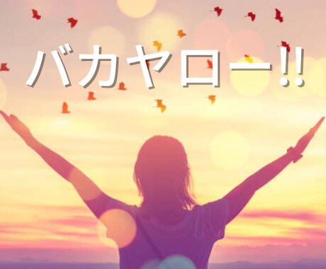バカヤローだけでもすっきります 嫌なことはその日のうちに開放して！一言言ってすっきりして！ イメージ1