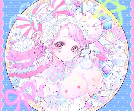 MVイラスト・記念イラスト・グッズ・一枚絵描きます ガーリーでPOPなイラストならお任せください！ イメージ2