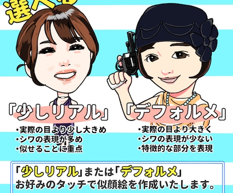 缶バッジ用に似顔絵を作成いたします ご依頼者に代わって缶バッジ業者へ発注代行可能です イメージ2