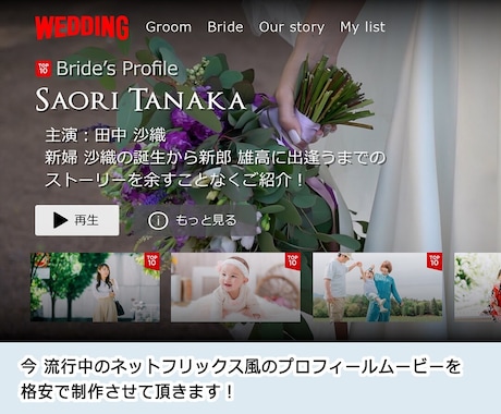 NETFLIX風プロフィールムービーを制作します ネットフリックス風プロフィールムービー！音楽も変更可能です イメージ1