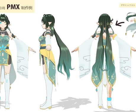 VRoid を基本にオリジナル3Dモデルを作ります Vtuberやゲームなどで使え、オプションでMMD対応します イメージ2