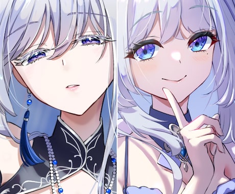 最短1～3日！バストアップイラストを制作します サムネ向き！テンプレ記入だけ！空欄はお任せOK！ イメージ2