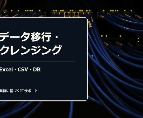 データ移行・クレンジングます Excel/CSV/DB移行・データクレンジング イメージ1