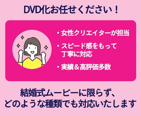ココナラ最安値！結婚式ムービーをDVD化します 即日発送！送料無料！ケース付き！ イメージ2