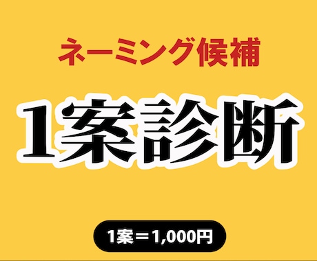 ネーミング診断｜その名前をプロの視点で確認します プロの4C分析であなたの案の懸念と価値を判定 イメージ1