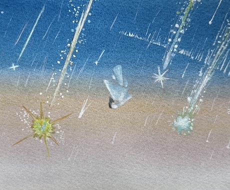 背景少なめ、世界観のある水彩イラストを描きます イメージ1