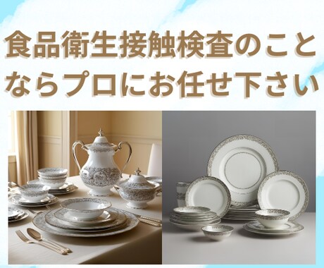 食品接触検査の事ならお任せくださいサポートします 食品衛生の専門家があなたのビジネスをバックアップ イメージ1