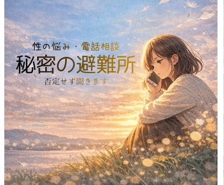 性の悩み｜電話相談【秘密の避難所】否定せず聞きます 否定せず聞きます｜まとまらないまま・1分からOK イメージ1
