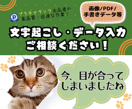 画像・PDF・手書きデータ等の文字起こしをします Pランク出品者による、安価・迅速・丁寧な作業。データ入力も◎ イメージ1