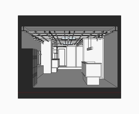 SketchUp 店舗用ホワイトパース作成承ります パースを作成する時間が取れない設計者様、デザイナー様に イメージ1