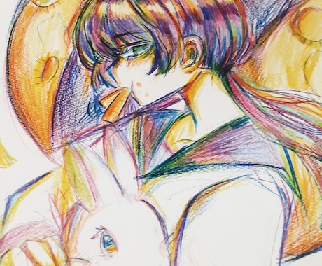 カラフルで可愛いアナログイラストを作成します アナログで個性のあるカラフルな色彩のイラストを提供します。 イメージ1