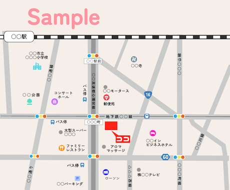 Illustratorで地図を作成致します 本業で道路関係の図面を描いているので正確さに自信があります。 イメージ2