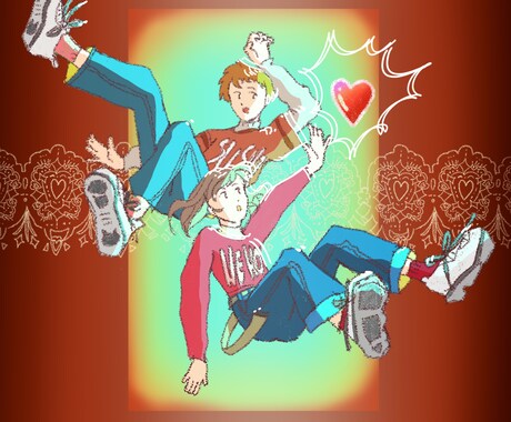 浮遊×人物⭐︎ポップで親しみあるイラスト描きます 挿絵・アイコン・プレゼントなどちょっぴり個性出したい方へ！ イメージ2